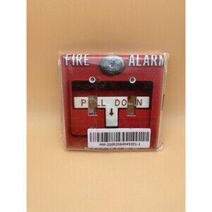 Fire Alarm Pull Station Light Switch Cover - Double Toggle Wall Plate-Decor